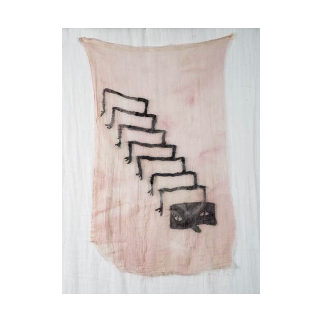 Bienal Serisi “Küçük Ölçekler / Minör Scales” Dyptic Kumaş üzerine dikiş / Sewing on fabric 76 cm x 128 cm 2019